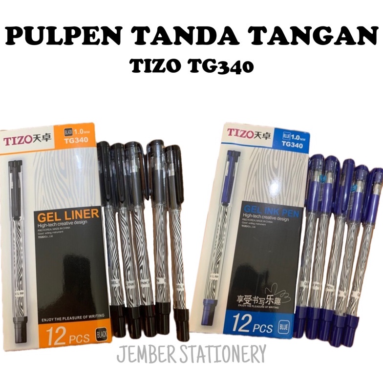 

KODE I87Y 12pcs Pulpen Tizo TG34 1 MM Pen Tanda Tangan