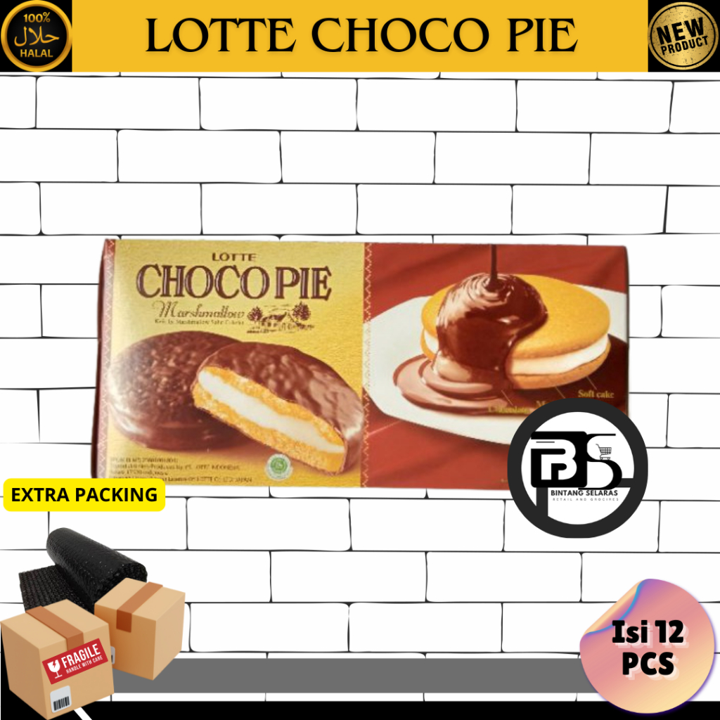 

LOTTE CHOCO PIE KEMASAN BOX ISI 12 PCS