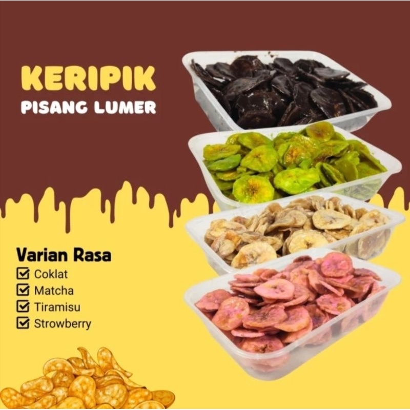 

(Terlaris)KERIPIK PISANG COKLAT LUMER aneka rasa