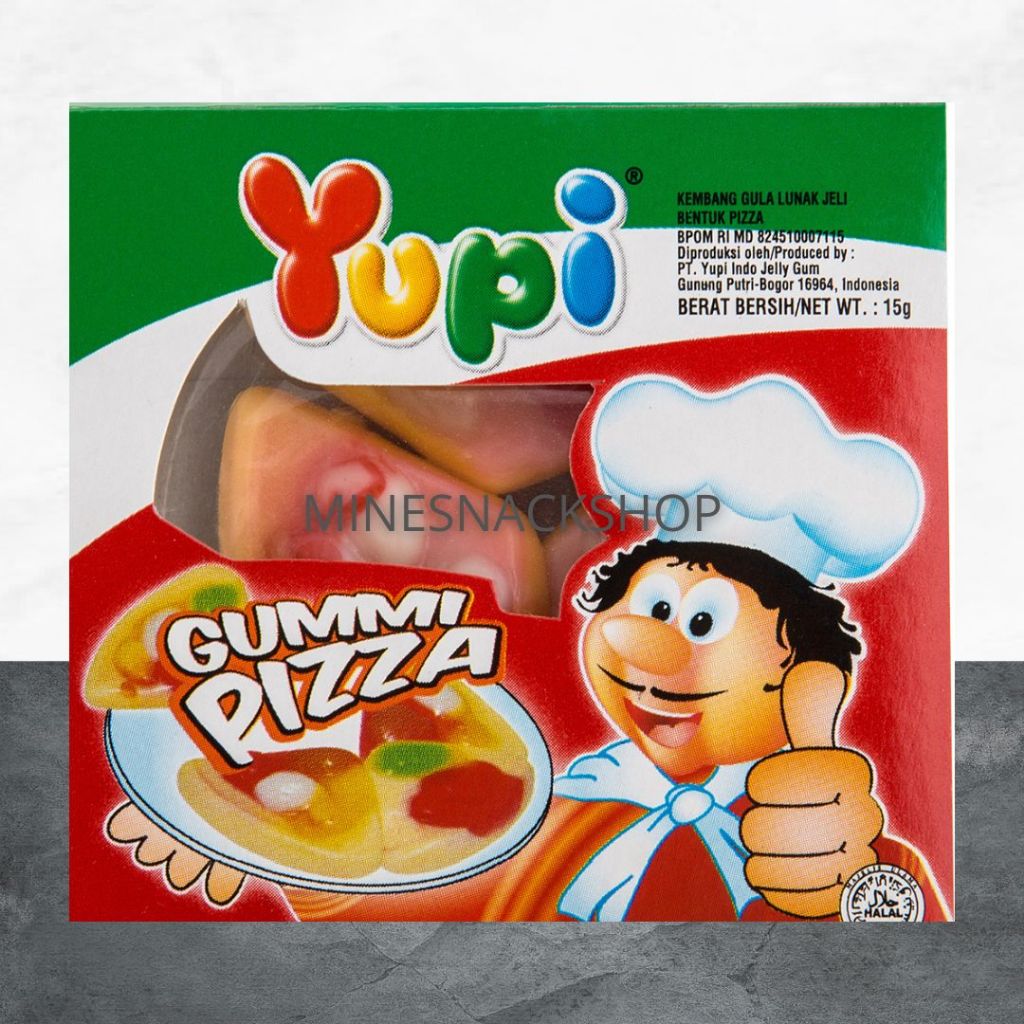 

Yupi Gummy Pizza (1 BOX isi 12 PCS) / Permen Jelly Jajanan Anak