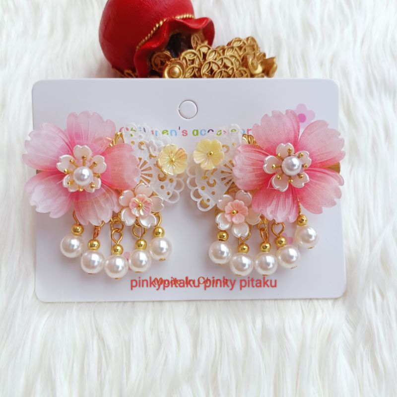 Pita Rambut Imlek CNY / Jepit Rambut  Imlek CNY merah  / Jepitan Rambut Imlek PITA CNY