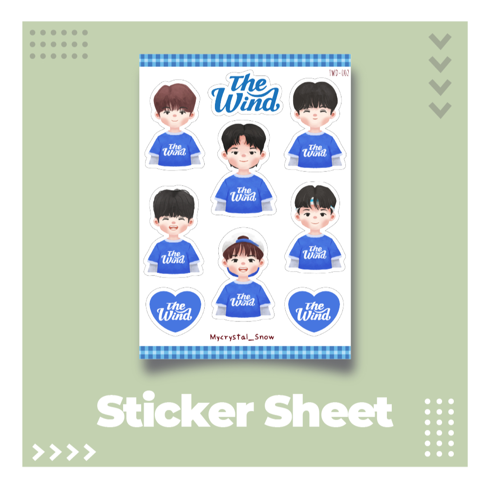 

Sticker Sheet | The Wind Hello My First Love | Perfect For Deco and Journalling