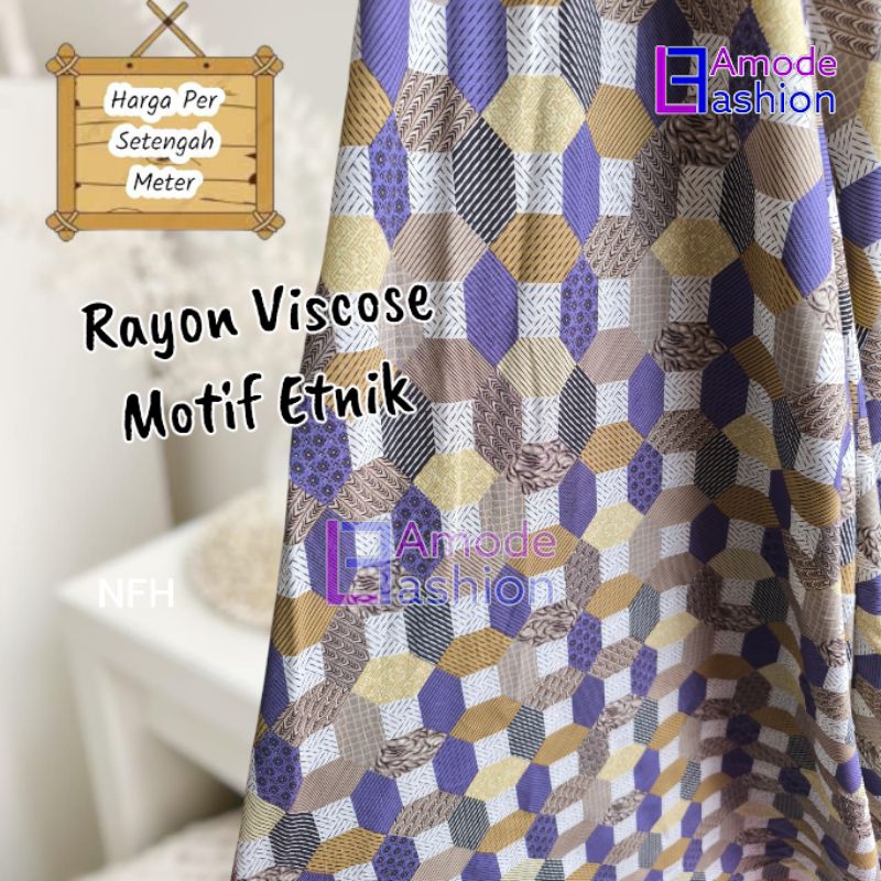 Kain Rayon Viscose Motif Etnik