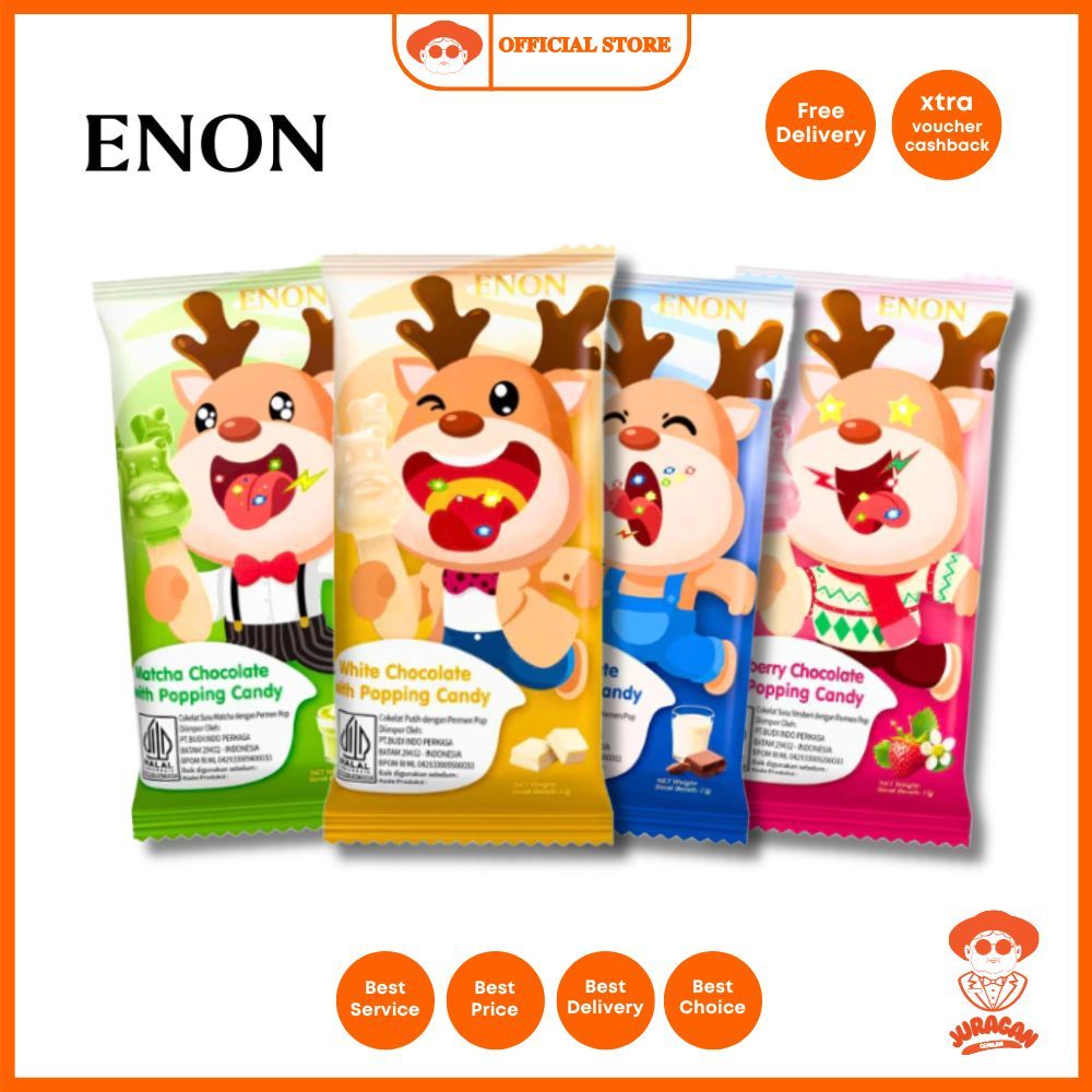 

Enon Chocolate Stick Animal Karakter 15g Enon Chocolate With Popping Candy Coklat Stik Animal Karakter