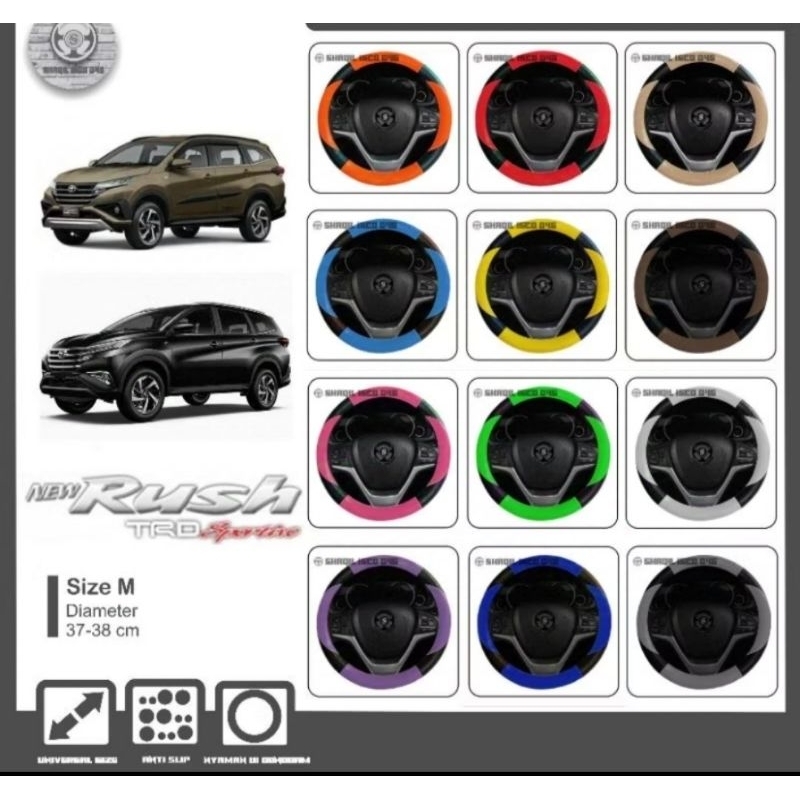 Star Sarung Stir Mobil Toyota Rush , Cover Stir Mobil Rush ,Sarung Stir Minibus