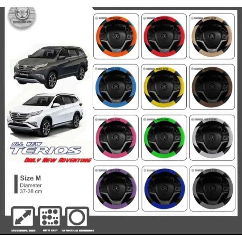 Star Sarung Stir Mobil Daihatsu Terios , Cover Stir Mobil Terios ,Sarung Stir Minibus