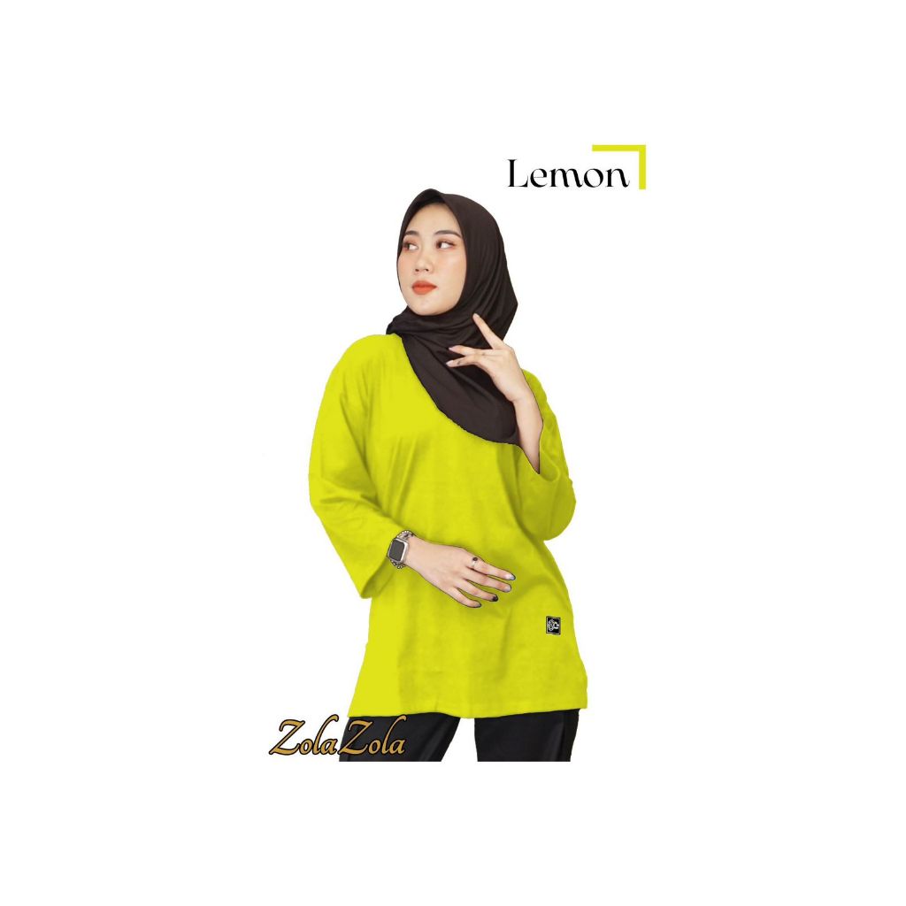 Kaos Wanita Over Size 7/8 Zola Zola Semi Tunik Bisa Buat Seragaman / CIC SHOP