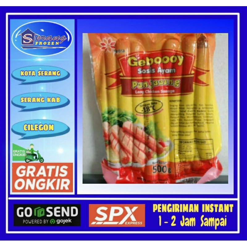 

Sosis panjang, 500gr Sosis Ayam Gebooyku Long , Frozen Serang