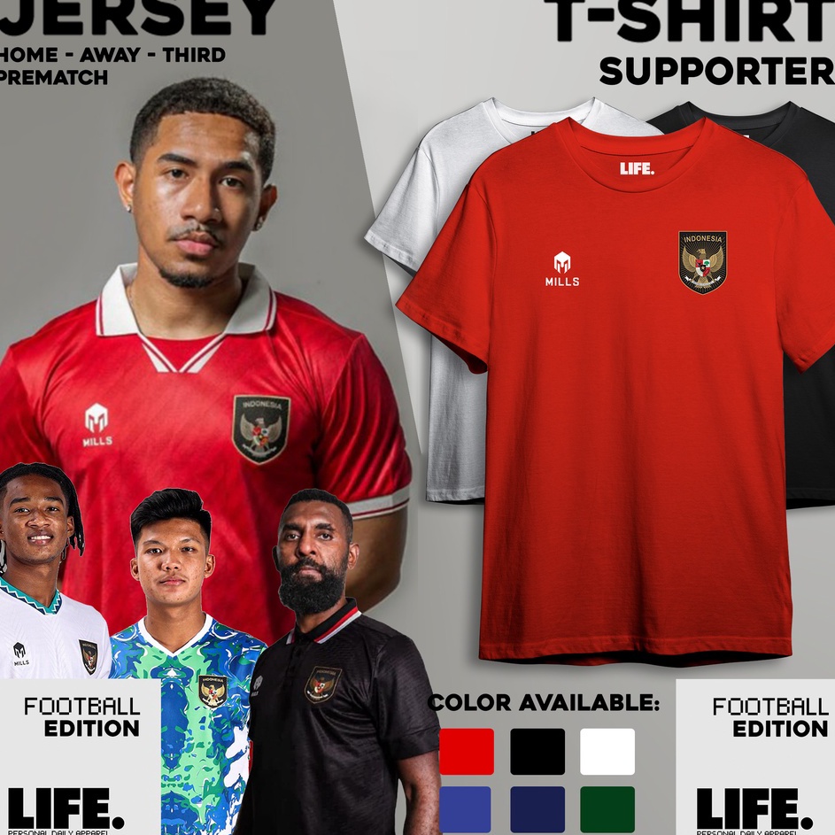 Pusat Jual  Jersey TIMNAS dan Kaos Supporter Indonesia Kita Garuda Model Jersey Home Away Third Kipe
