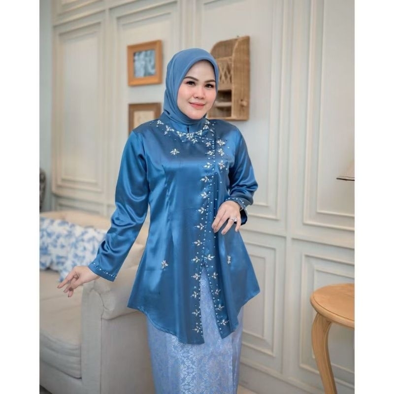 Setelan Baju Kurung Melayu / Set Kebaya Modern / Setelan Kebaya Wisuda Hijab / Kebaya Modern / Kebay