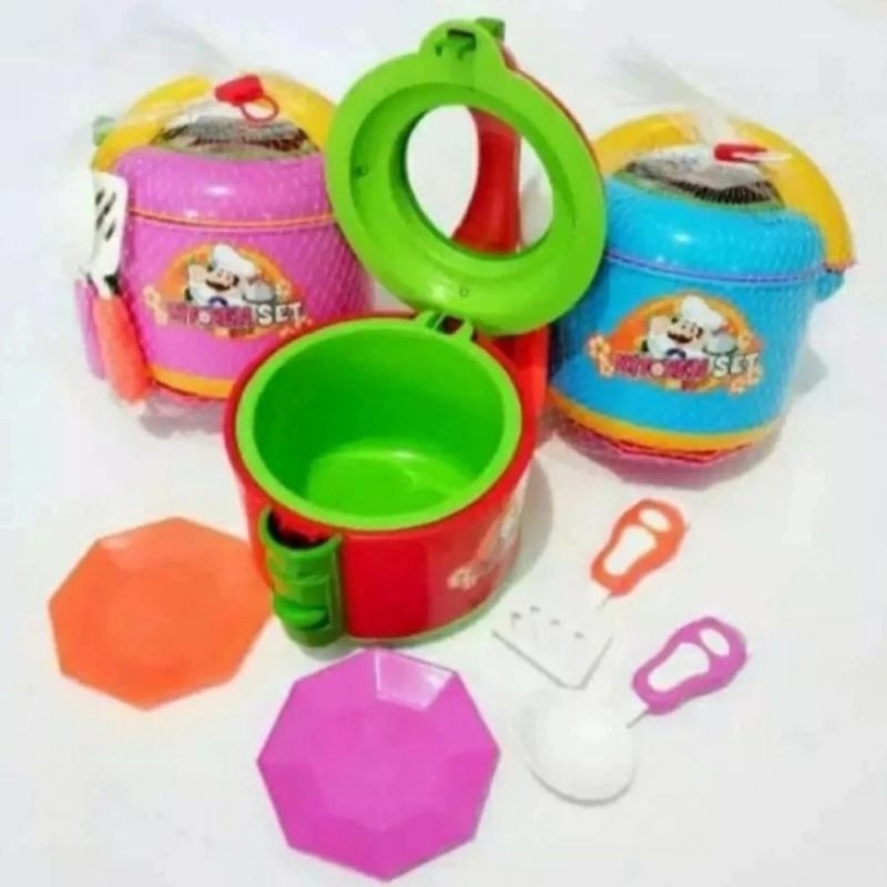 Rice Cooker Kitchen Set Mainan Masak Masakan Magic Com Periuk Penanak Nasi Terlaris Termurah Kado Ha