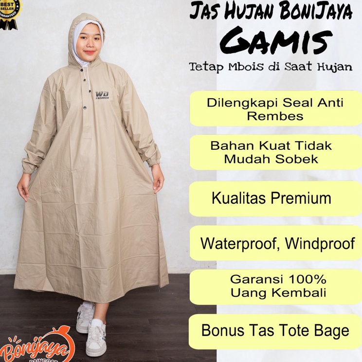 Kejutan Favorit  Mantel SULTAN Gamis Wanita Muslimah  Mantel Wanita Bahan PVC 25 Premium Waterproof