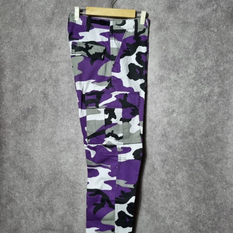 Celana Cargo Rothco BDU Camo Army Purple Size Small-Reg Fit 30-31Alpha Industries