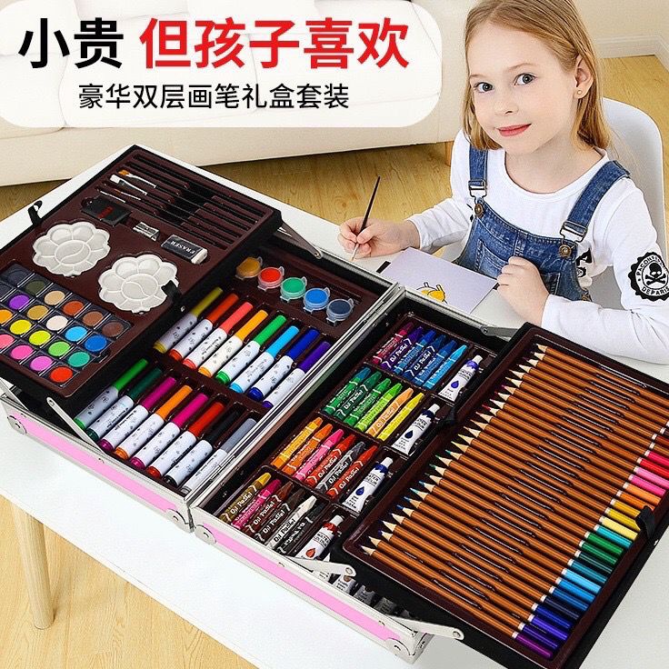 

Murah Terbaru Set Alat Gambar Anak Tulis Lukis Koper Box Jingjing Import Alat Lukis Set Anak PREMIUM REDY