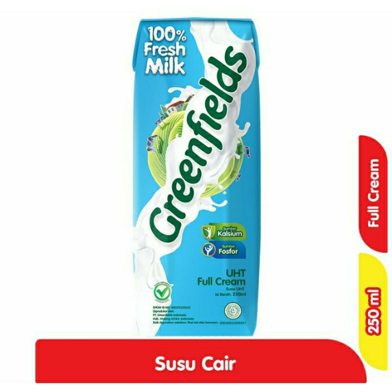 

Greenfields Susu UHT Full Cream 250 ml