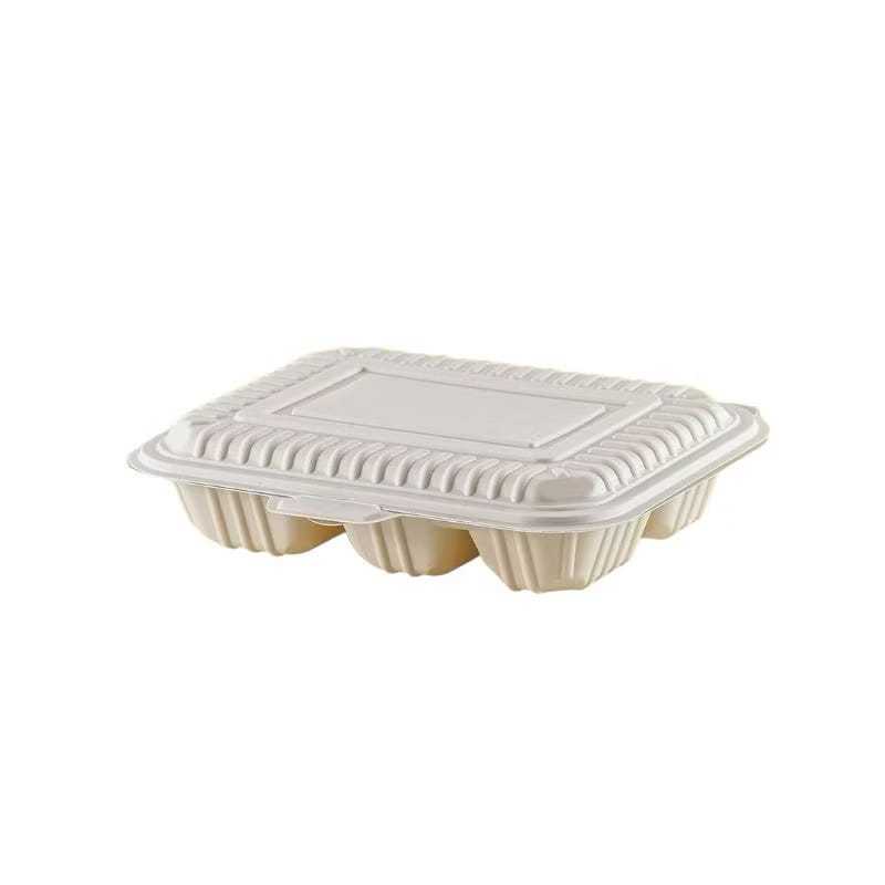 Meal Box Plastik Sekat 4 / Meal Box Cream Merak (20pcs) - Kota Manado