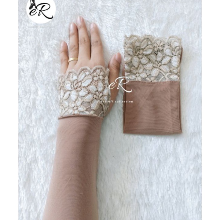 FLASHSALE HANDSOCK JEMPOL BRUKAT  MANSET CANTIK RENDA WEDDING WALIMAH