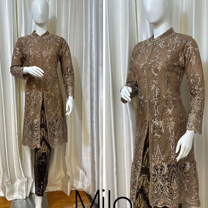 TUNIK SET TERBARU TUNIK BROKAT SETELAN PESTA SERAGAMAN NIKAHAN