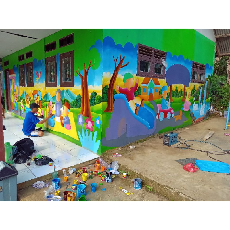 

Lukis dinding sekolah dan rumah sesuai Tema yang di ingin kan