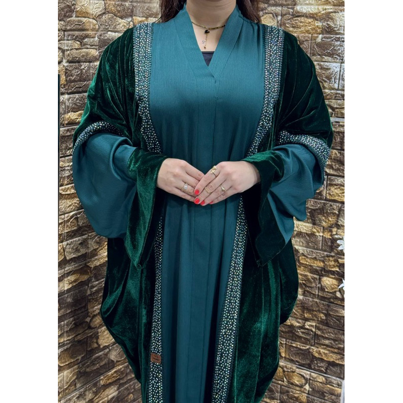 Abaya Original Mesir - Kaftan Velvet Bludru