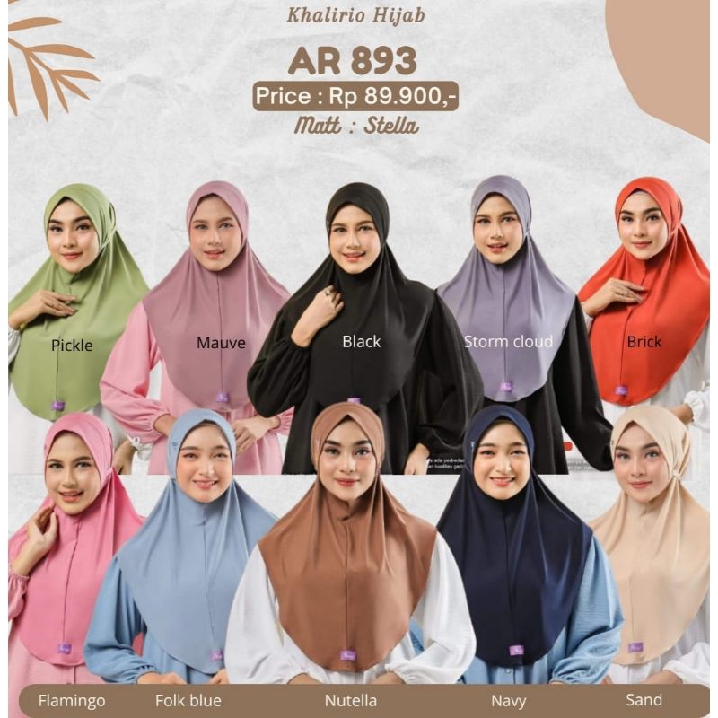AR 893 Hijab bergo olga dan daily by arrafi ori