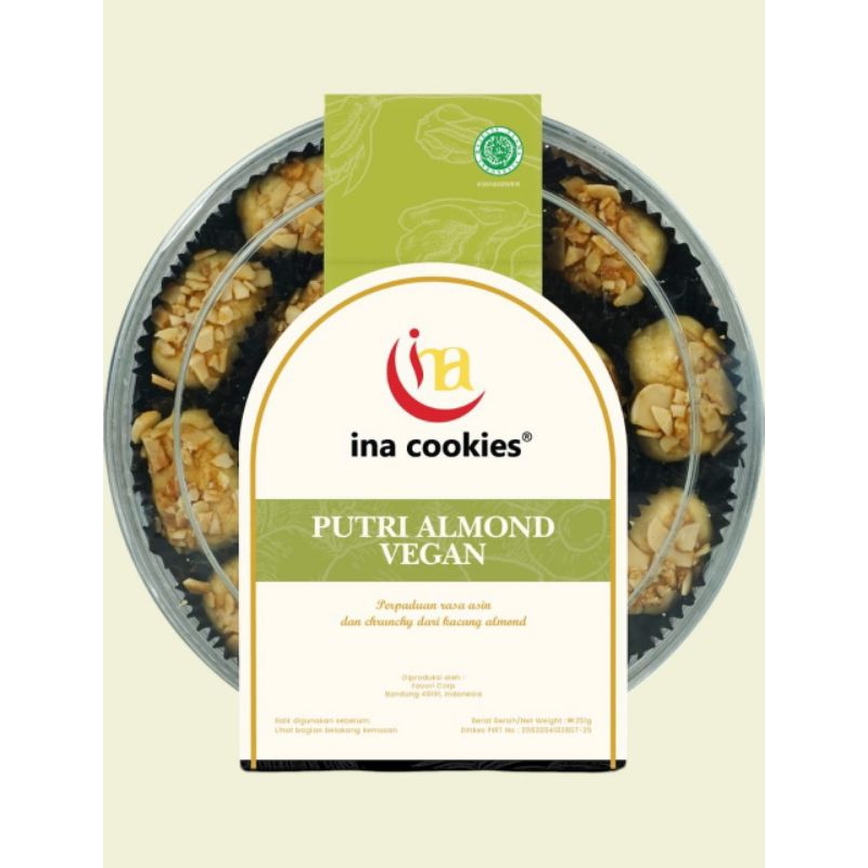 

Ina Cookies Putri Almond Vegan