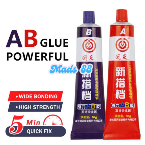 

Lem Lim Super Glue A+B Reparasi Perbaikan Perekat Penempel Kayu Plastik Alat Elektronik Serbaguna