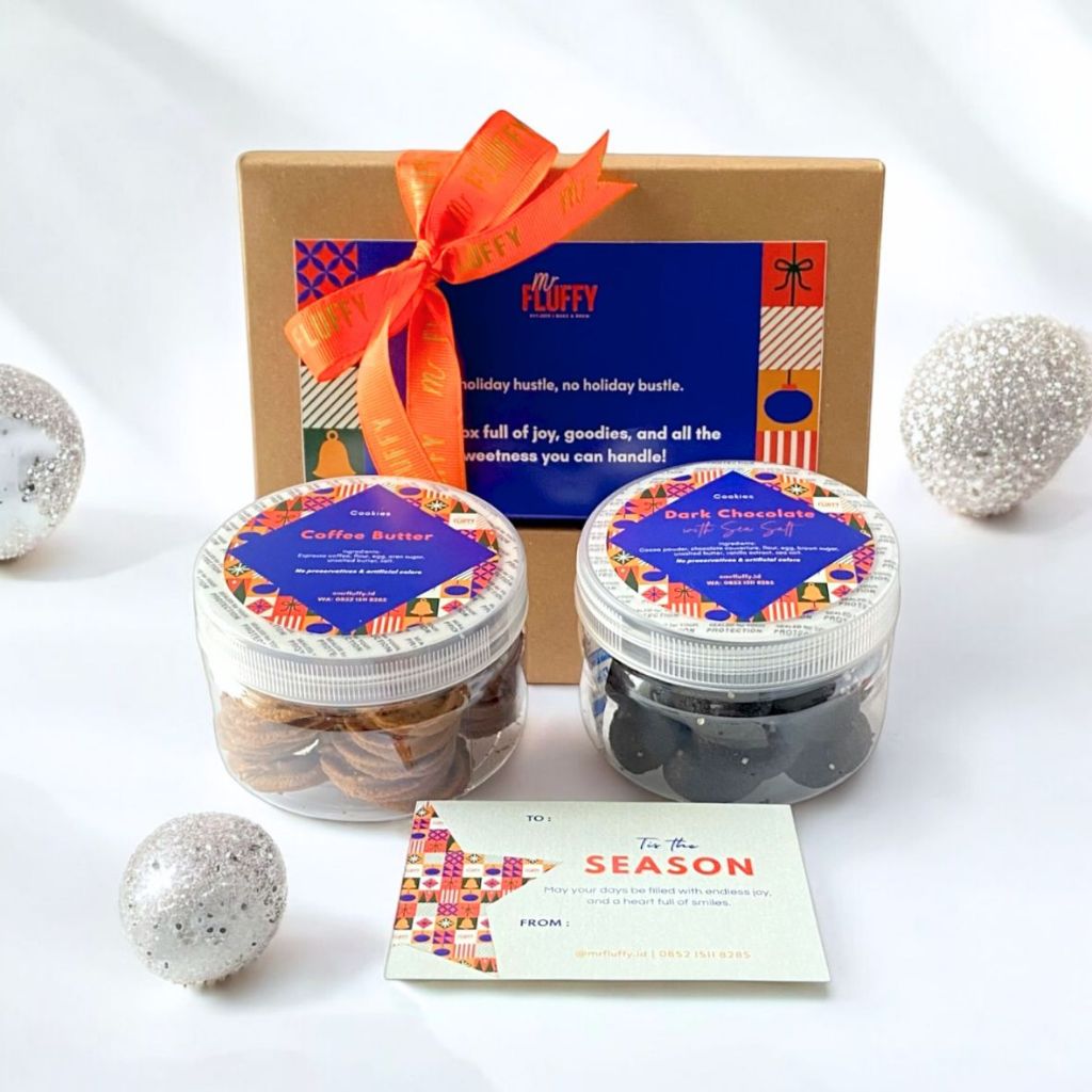 

Christmas Hampers Natal COOKIE CRAZE Mr. Fluffy / Parcel Natal Kue Kering Cookies Premium Gift