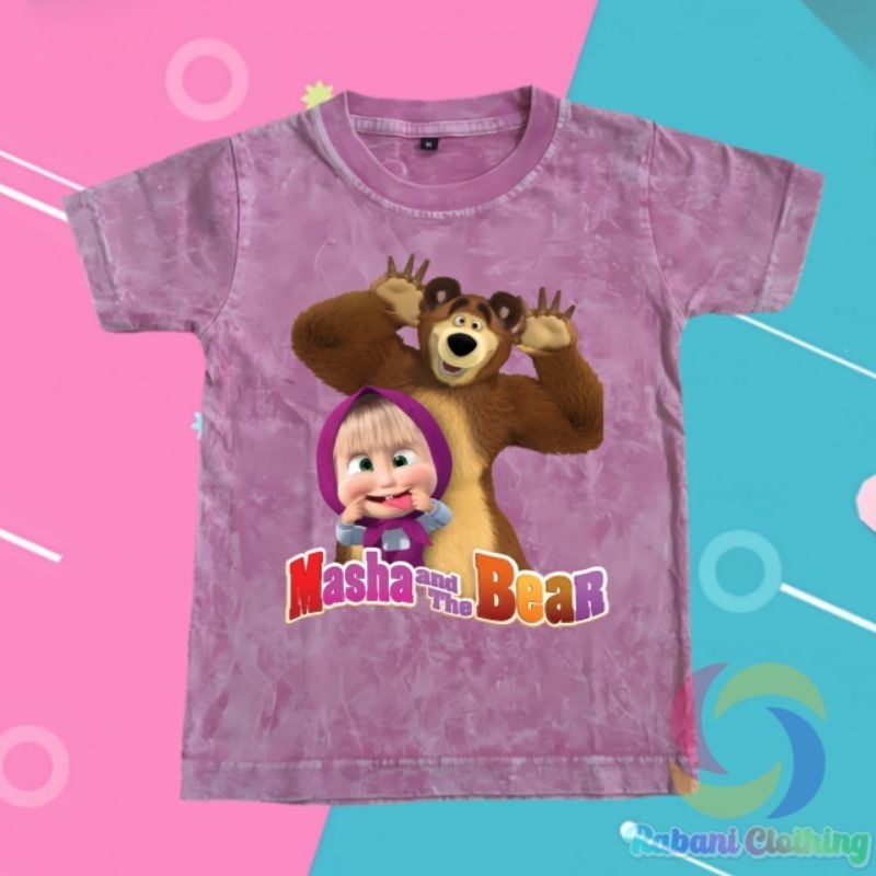 BAJU MARSHA AND THE BEAR KAOS WASHED ANAK