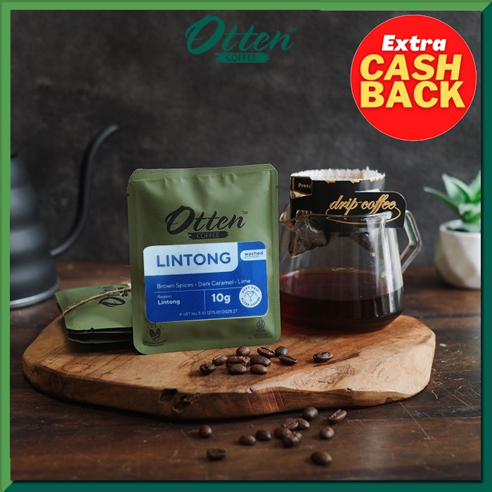 

Drip Coffee 10g Arabica Lintong Onan Ganjang (4 Sachet) - Bubuk Kopi Otten Coffee