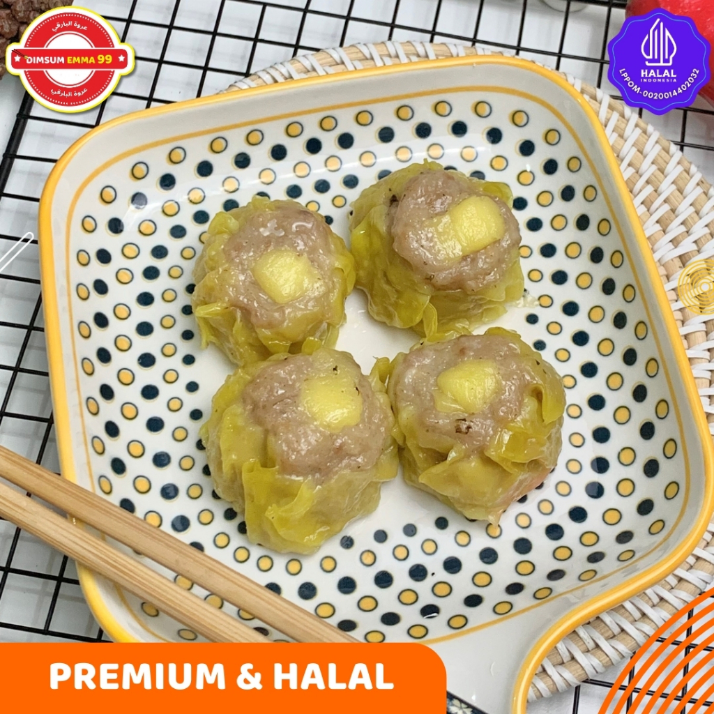 

Dimsum Mozzarella Frozen Kualitas Premium & HALAL isi 25 pcs FREE Saus Merah & Lada Hitam