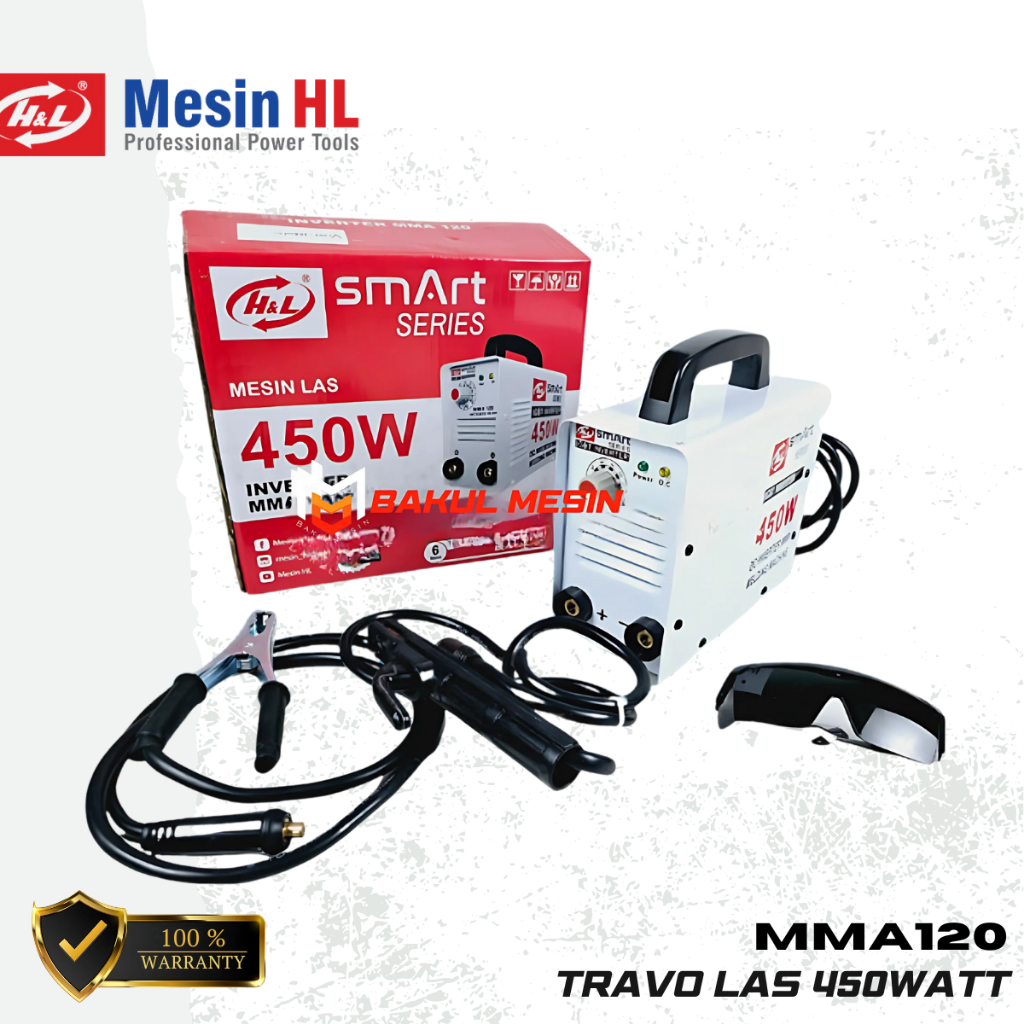 H&L MMA120 MESIN TRAVO LAS LISTRIK 450WATT TRAVO LAS IGBT MMA 120
