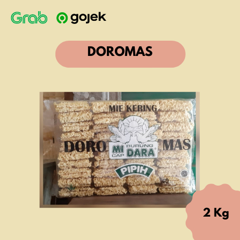 

Mie Kering Pipih Doromas Cap Burung Dara Isi 40 Keping (2 Kg)