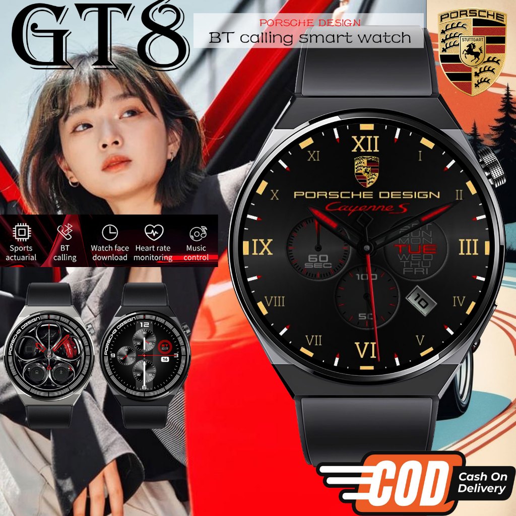 【✅COD】SAMSUNG GT8 Bluetooth Call Smart Watch Anti Air Pria jam tangan pria smartwatch Blood Oxygen