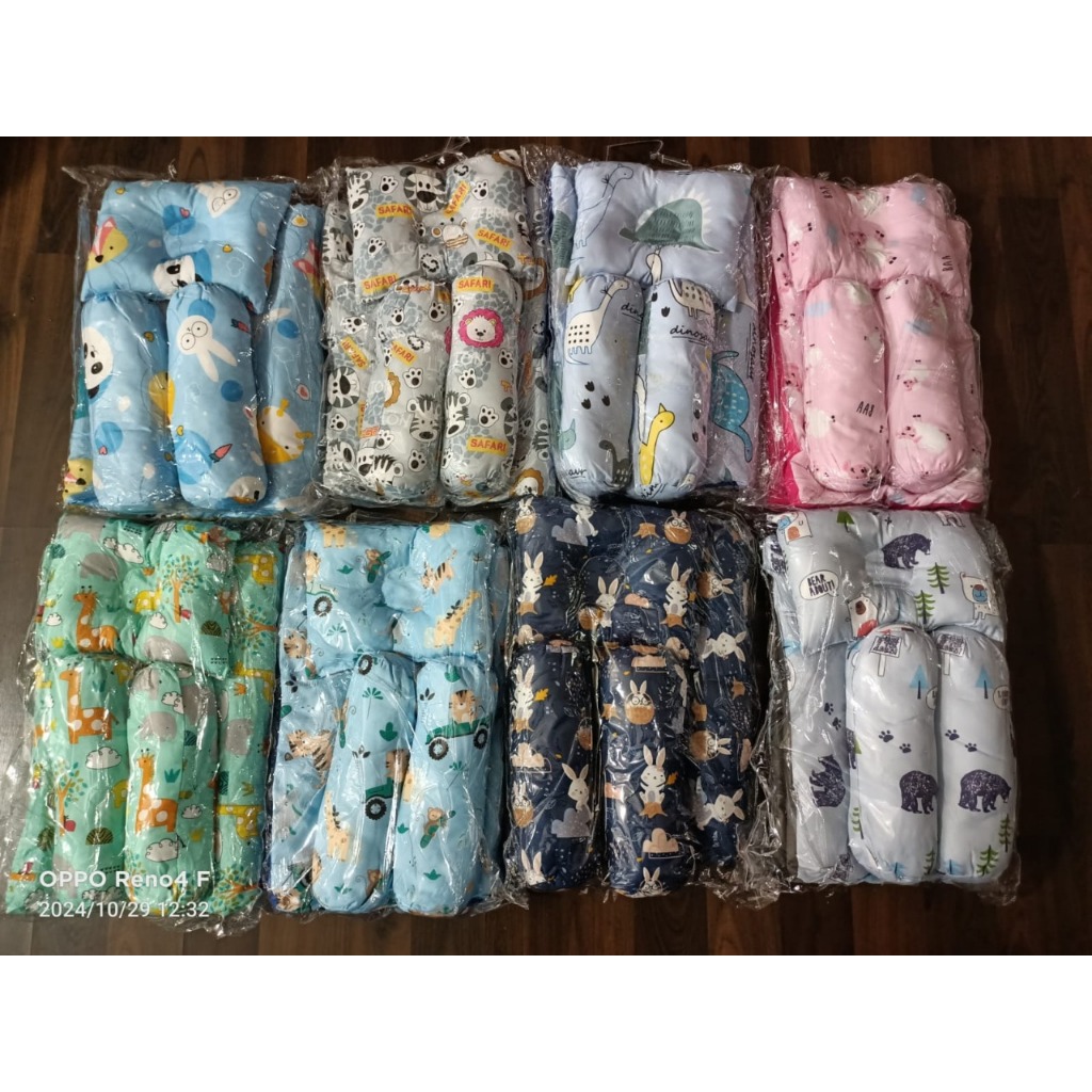 Matras Bayi Set Bantal Guling Kasur Bayi Newborn Bantal Bayi Alas Tidur Bayi