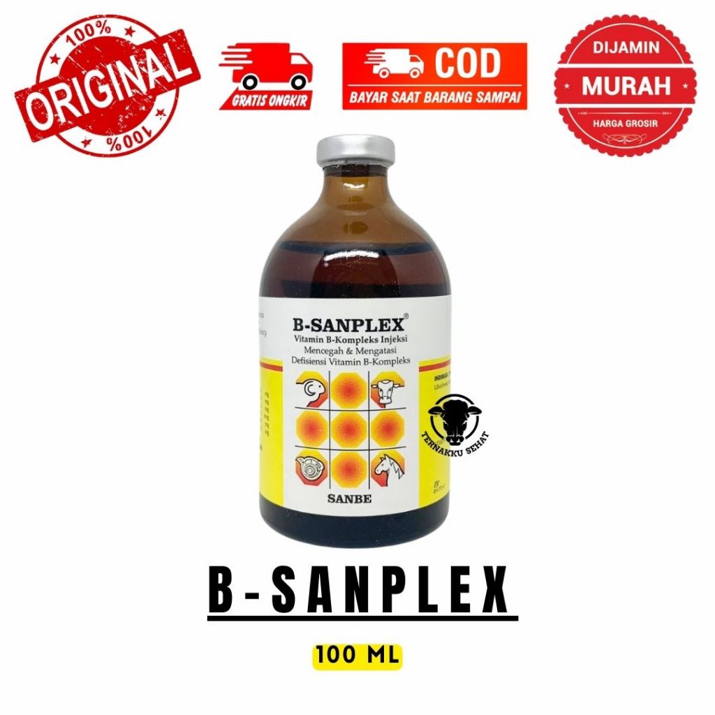 B Sanplex 100 ml Vitamin B komplek Hewan SANBE