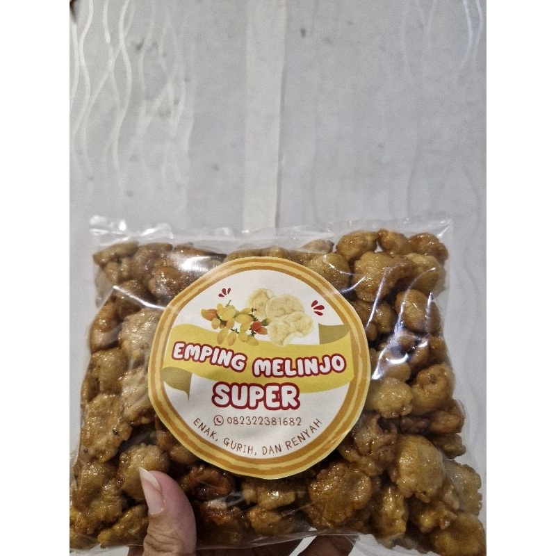 

Emping melinjo gepuk matang varian manis siap makan 250gr hanya 17.500