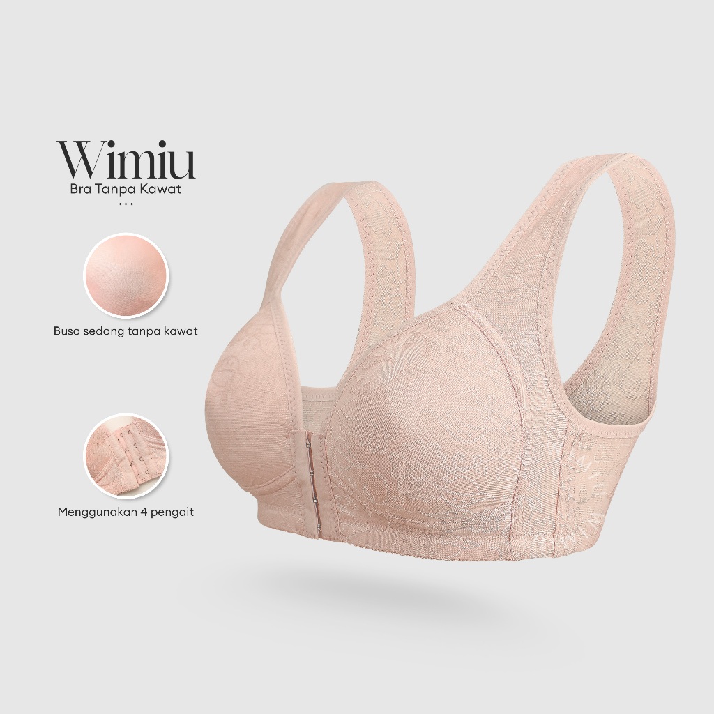 WIMIU AFF BH Wanita Premium Bra Wanita Kait Depan Wanita BRA 100094