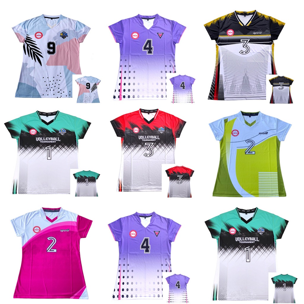 JERSY VOLLY WANITA FULLPRINTING BAJU  ATASAN OLAHRAGA 1 LUSIN