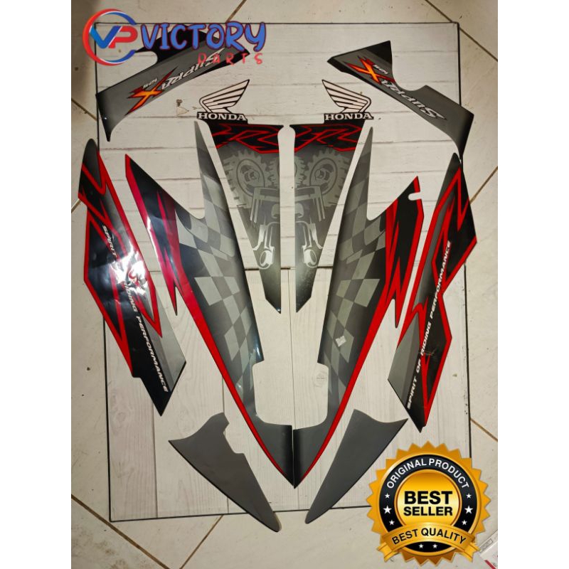 STRIPING HONDA SUPRA X 125 2009 HITAM