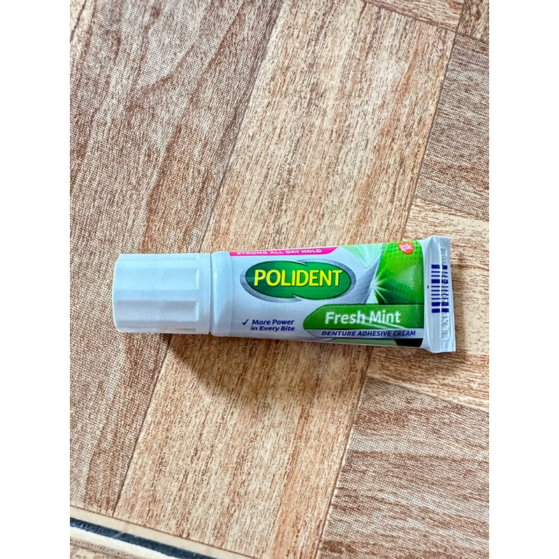 Polident flavour free lem gigi palsu UKURAN KECIL / MINI / TRAVEL PACK 8.5 GRAM perekat gigi palsu