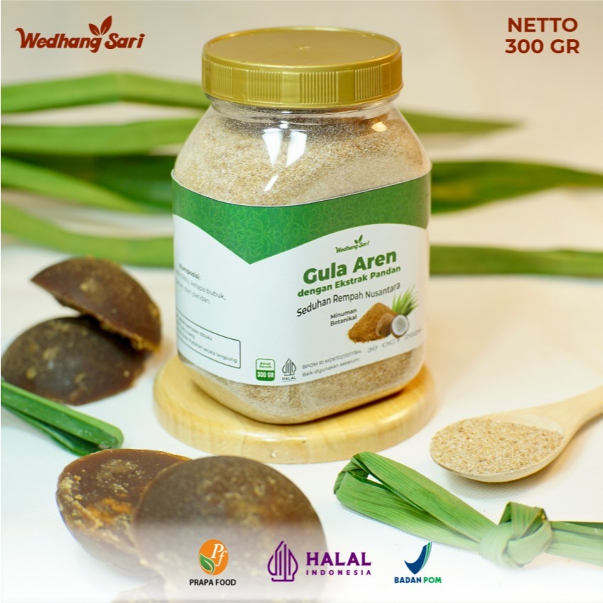 

Wedhang Sari Bubuk Gula Aren Asli Ekstrak pandan - Menjaga Kadar Gula darah 300 gr