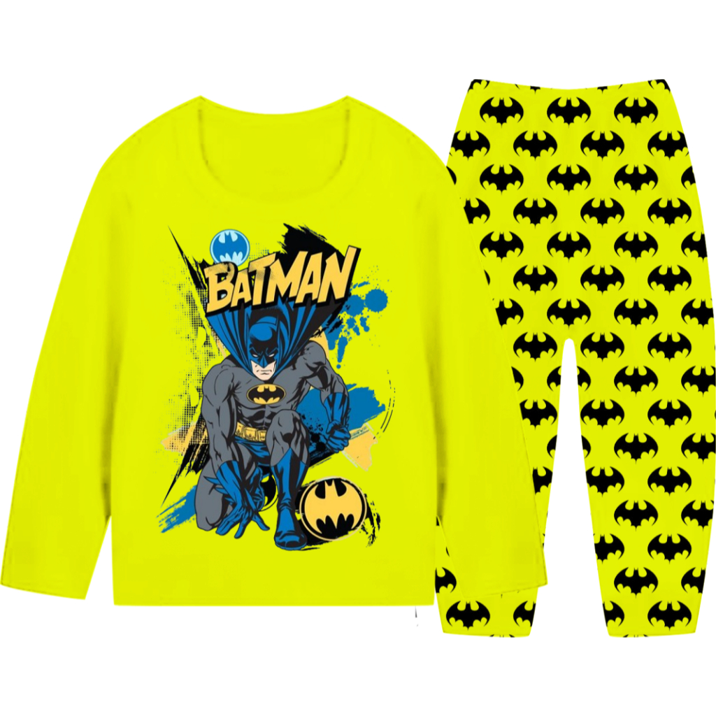 Diskont Paket Usaha Piyama Baju Setelan Anak Laki Lengan Celana Panjang Karakter Cowok Kartun Usia 1