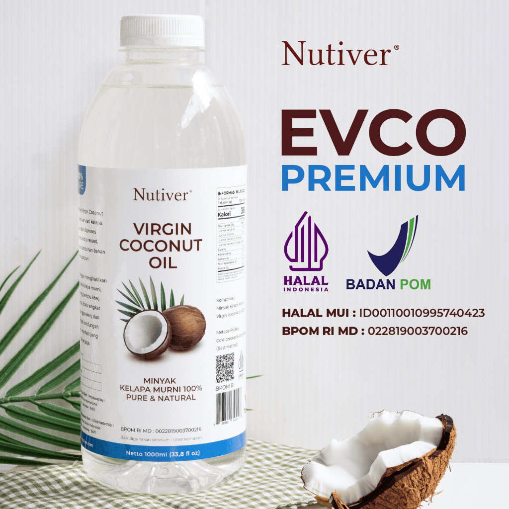 

NUTIVER Minyak VCO Virgin Coconut OIL 1 Liter - EVCO