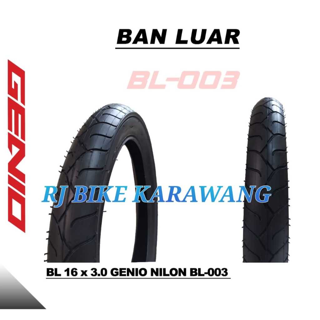 BAN LUAR SEPEDA ANAK GENIO 16 X 3.0 BL-003 (BAN BESAR)