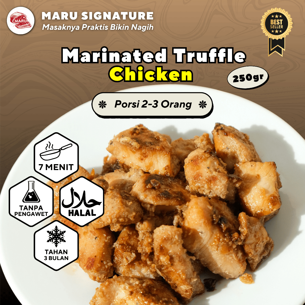 

MARU SIGNATURE Daging Ayam Dada Fillet Marinasi Bumbu Truffle 250gr Halal