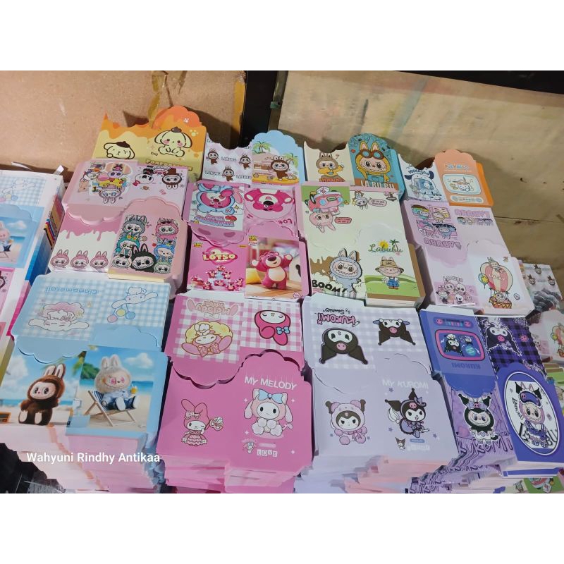 

[500 Lembar] Amplop Medium Glossy 2025 Labubu,Kuromi Sanrio,Kartun,Muslim