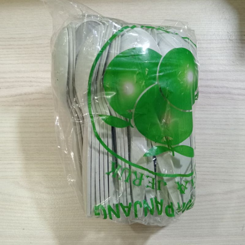 (Isi 100pcs)Sendok Makan  / Sendok Plastik Murah
