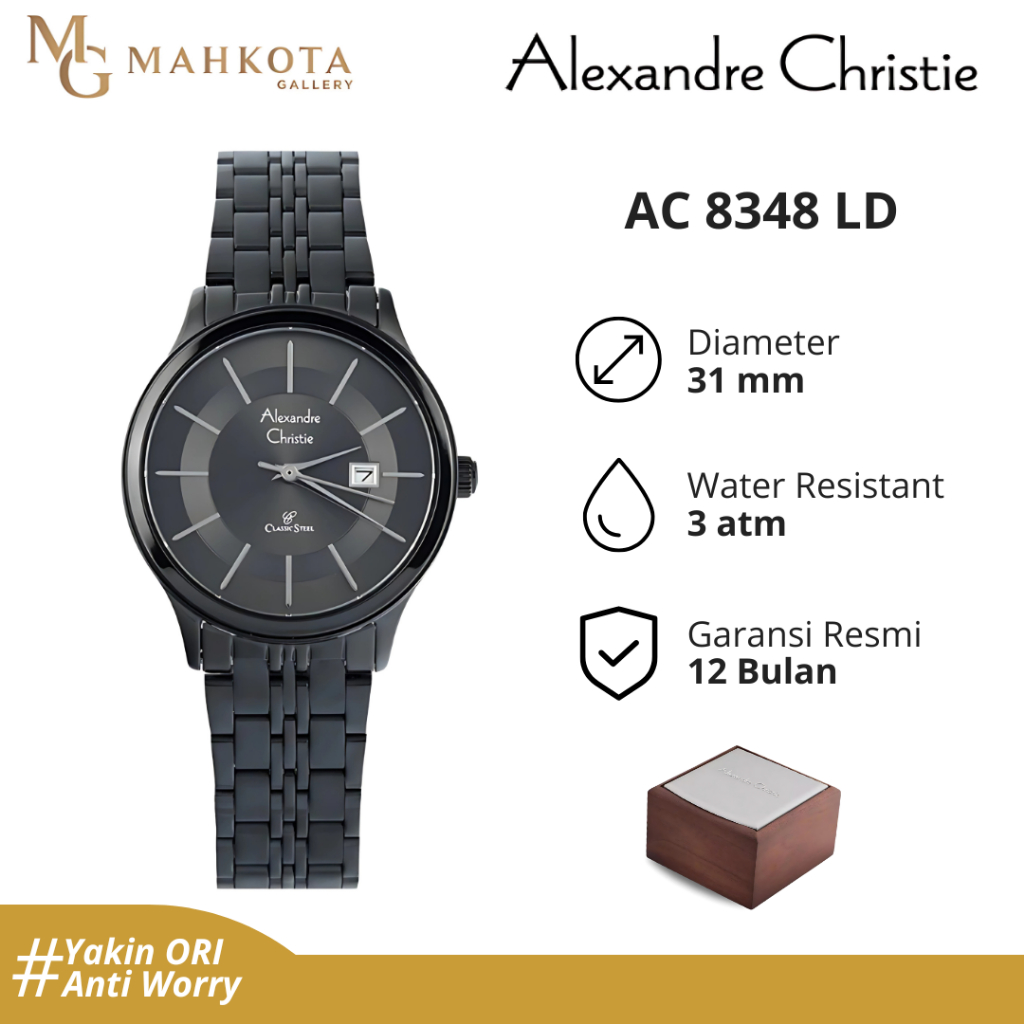 Jam Tangan Wanita Alexandre Christie AC 8348 LD Original dan Bergaransi