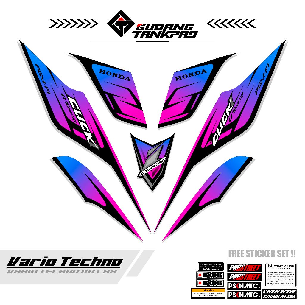 STIKER VARIASI VARIO CBS 110 /STRIPING VARIO 110 CBS NEW LIS BODY KODE 13  STIKER VARIASI / STRIPING